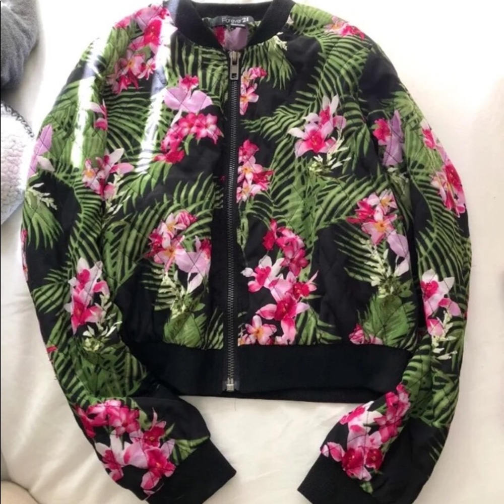 Forever 21 floral jacket